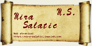 Mira Salatić vizit kartica